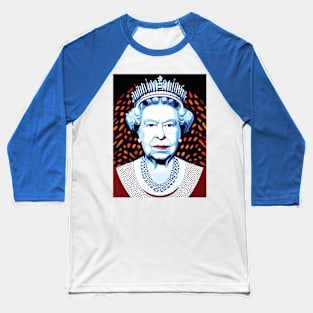 Queen Elizabeth II - Pop Art Dots Baseball T-Shirt